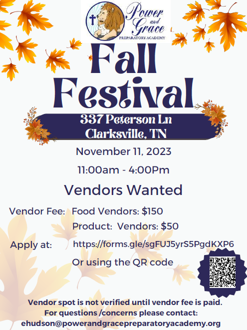 PGPA- Fall Festival vendors 2023